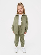 Костюм для девочки KAFTAN Velvet, размер 32 (110-116 см), зелёный - Фото 1