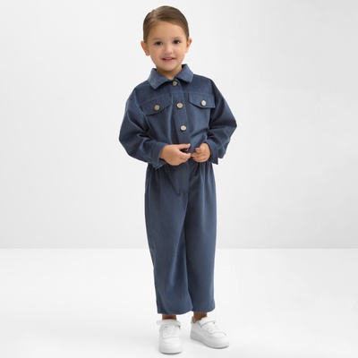 Костюм для девочки KAFTAN Velvet, размер 34 (122-128 см), синий