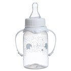 Бутылочка для кормления Baby love, классическое горло, от 0 мес, 150 мл., цилиндр, с ручками - Фото 4