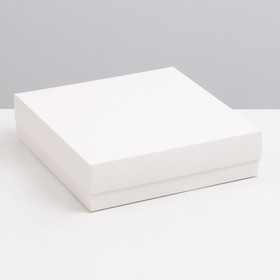Коробка складная, крышка-дно, белая, 30 х 30 х 8 см