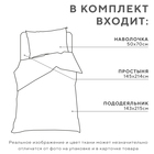 Постельное бельё 1,5сп Экономь и Я «Россини» 143х215см, 145х214см, 50х70см-1 шт, 60 г/м2, микрофибра - фото 809299247