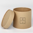 Коробка подарочная шляпная из крафта, упаковка, «Flowers», 15 х 15 х 15 см - фото 23022272