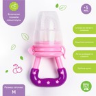 Ниблер для прикорма, с силиконовой сеточкой, цвет розовый - Фото 1