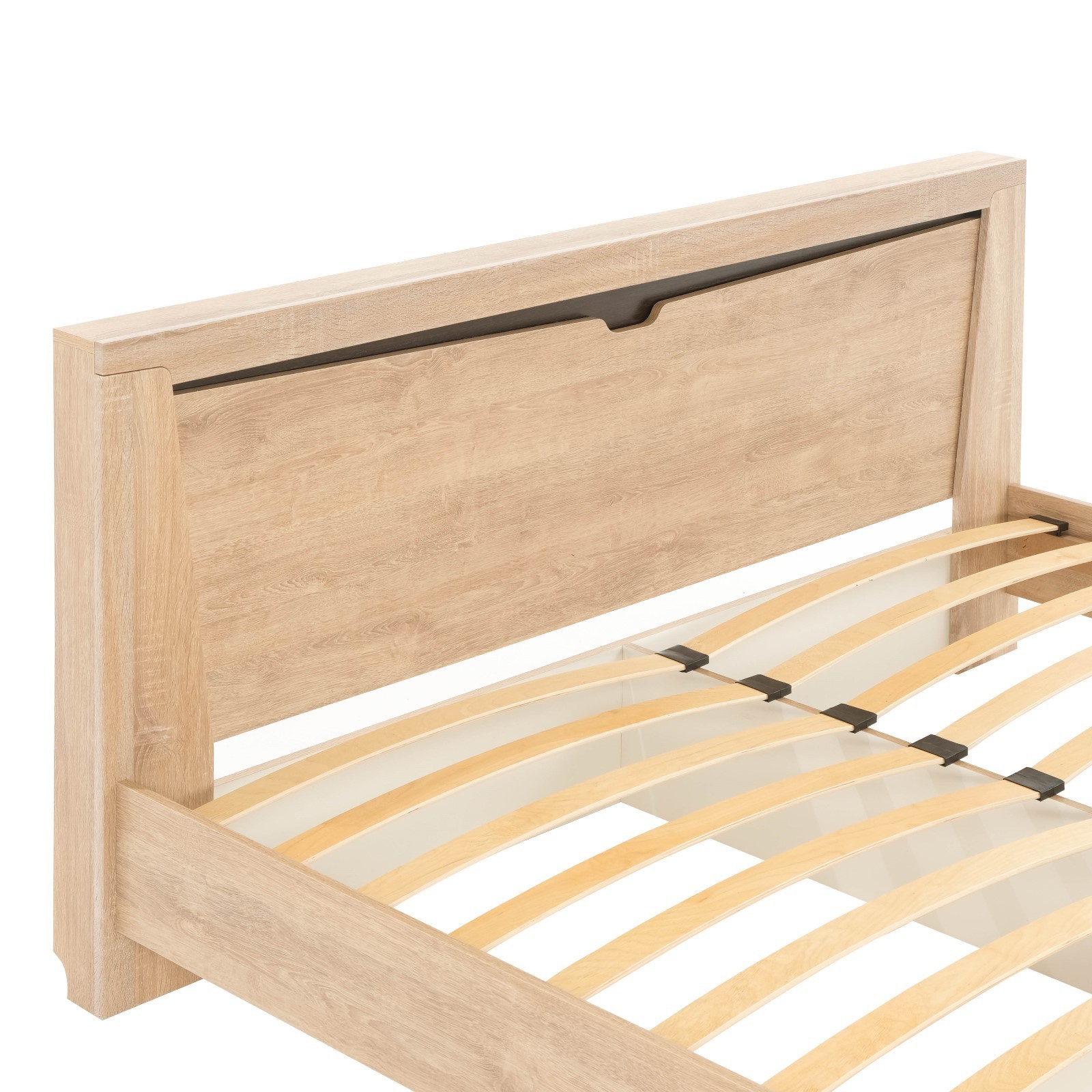 Кровать Версаль сп. м.1200х2000 (осн. ламели), Дуб сонома/Белый глянец - купить