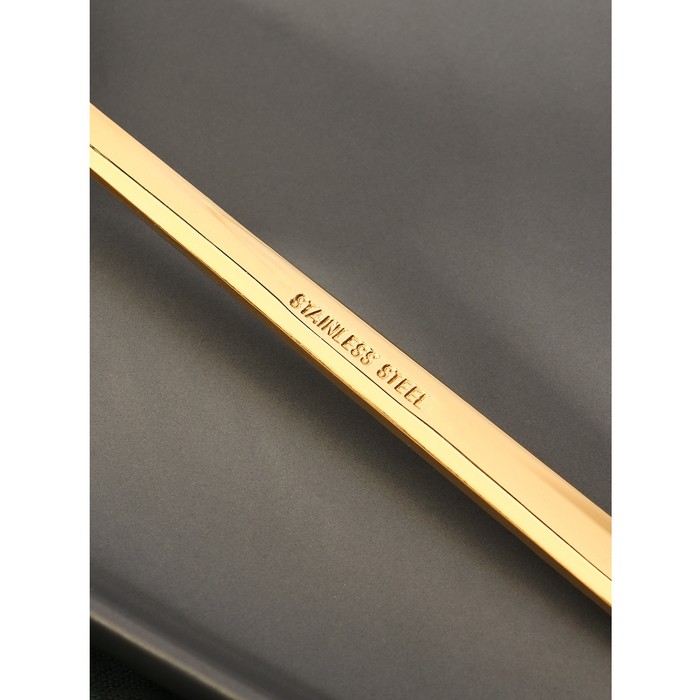 Вилка столовая из нержавеющей стали Magistro «Олин GOLD», длина 19,8 см, на подвесе, цвет золотой - фото 1882462144