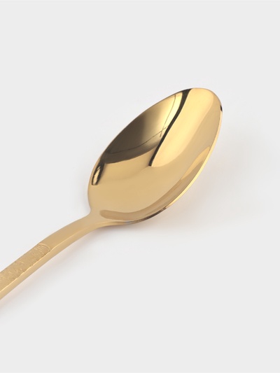 Ложка чайная Magistro «Олин GOLD», длина 16 см, на подвесе, нержавеющая сталь, золотистая