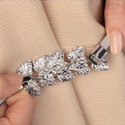 Подхват для штор «Ветвь», 8 × 2,5 см, 23,5 см, цвет серебряный