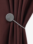 Подхват для штор «Вязаный круг», на пружине, d=6/3.5 см, 23.5 см, тёмно-серый - Фото 2