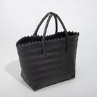 Сумка женская без застёжки, цвет чёрный - фото 39796920