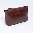 Сумка-мессенджер на клапане, цвет бордовый - фото 21681330