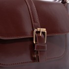 Сумка-мессенджер на клапане, цвет бордовый - фото 21681332