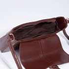 Сумка-мессенджер на клапане, цвет бордовый - фото 21681333