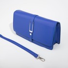 Сумка-мессенджер на клапане, цвет синий - фото 26747070