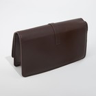 Сумка-мессенджер на клапане, цвет коричневый - фото 26747077