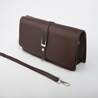 Сумка-мессенджер на клапане, цвет коричневый - фото 26747078