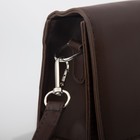 Сумка-мессенджер на клапане, цвет коричневый - фото 26747079