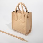 Сумка женская на молнии, цвет бежевый - фото 52453295