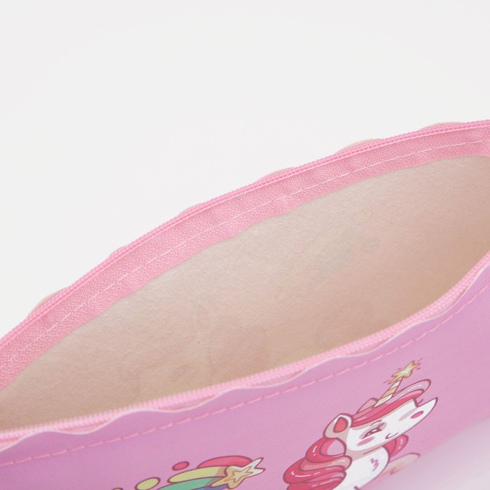 Косметичка на молнии, цвет розовый 29709