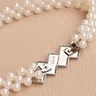 Подхват для штор «Геометрия», жемчуг на резинке, 2.2×7.5 см, 2×45 см, белый - Фото 3