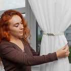 Подхват для штор «Геометрия», жемчуг на резинке, 2.2×7.5 см, 2×45 см, белый - Фото 5