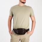 Сумка поясная на молнии, 7×33×12 см, тёмно-коричневая - Фото 5