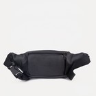 Сумка поясная на молнии, 7×33×12 см, чёрная - Фото 3