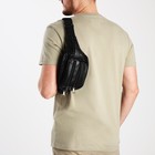 Сумка поясная на молнии, 7×33×12 см, чёрная - Фото 6