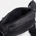 Сумка поясная на молнии, 7×33×12 см, чёрная - Фото 4