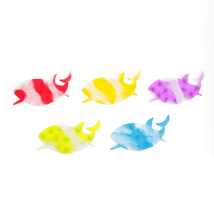 Развивающая игрушка «Акула» с присосками, цвета МИКС - фото 1876521822