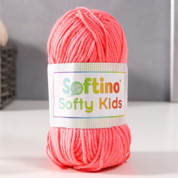 Пряжа 100% акрил "Softy Kids" 90м ±5м 50 гр цвет 06 лососево-розовый - Фото 1