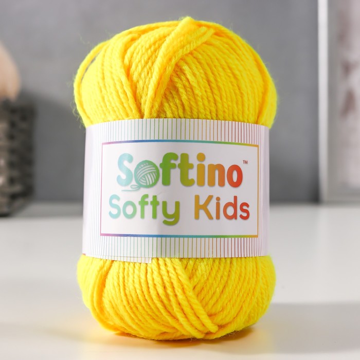 Пряжа 100% акрил "Softy Kids" 90м ±5м 50 гр цвет 03 лимон - Фото 1