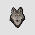 Термоаппликация «Волк», 4,7 × 6 см, цвет серый - Фото 2