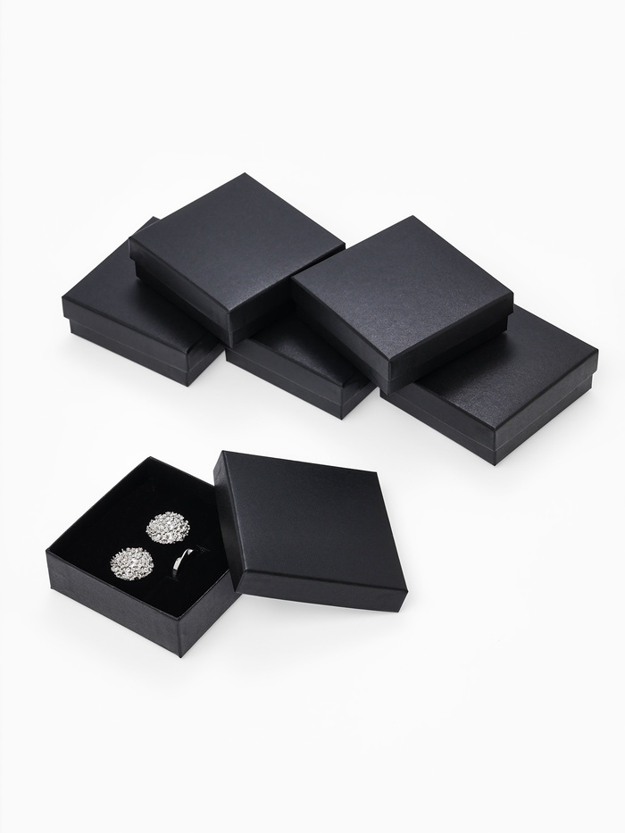 Коробочка подарочная под набор «Минимал», 9×9 см, (полезная часть 8.5×8.5 см), чёрная - Фото 1