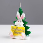 Свеча фигурная «Кролик с открыткой», 9х6 см, 45 г - Фото 4