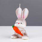 Свеча фигурная «Кролик с морковкой», 10х5,5 см, 51 г - Фото 4