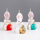 Свеча фигурная «Кролик с шариком», 8,5х5,5 см, 43 г - Фото 2