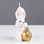 Свеча фигурная «Кролик с шариком», 8,5х5,5 см, 43 г - Фото 3