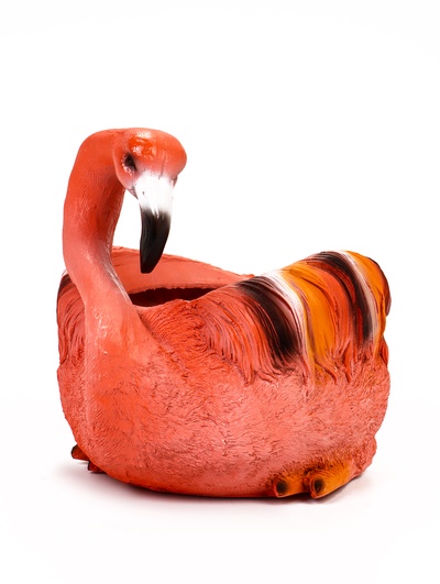 Декоративное кашпо для цветов «Фламинго», 1 л, 17×15×17 см, полистоун