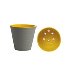 Кашпо «Конус» с вкладкой, 2,3 л, цвет серый - фото 28096076