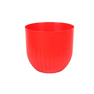 Кашпо «АЛЬФА» с вкладкой, пластиковый, 1,4 л, цвет красный