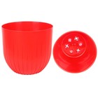 Кашпо «АЛЬФА» с вкладкой, пластиковый, 1,4 л, цвет красный - Фото 2