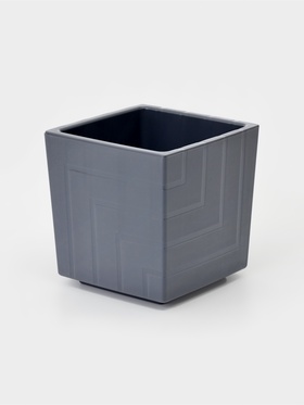 Кашпо «Квадро» с вкладкой, пластиковый, 3,3 л,  цвет антрацит