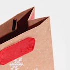 Пакет крафтовый вертикальный «Дедушка Мороз», S 12 × 15 × 5.5 см - Фото 5