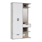 Прихожая №3, 1100x370x2000, Дуб Солсбери светлый/Белый - фото 21682522