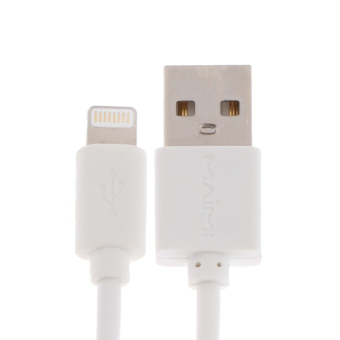 Кабель Maimi M215, Lightning - USB, 2 А, 1 м, белый - фото 51611501