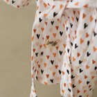 Халат детский муслиновый LoveLife «Сердечки» (2 года, рост 92-98 см) 100% хлопок, 235 гр/м2 - Фото 5