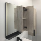 Зеркало шкаф Comforty Бонн 75 для ванной комнаты, цвет графит/дуб дымчатый - Фото 6