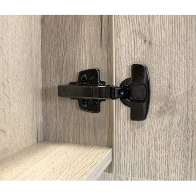 Зеркало шкаф для ванной комнаты Comforty «Бонн 75», 730×800 мм, цвет графит/дуб дымчатый