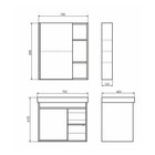 Зеркало-шкаф COMFORTY «Вена-70» дуб дымчатый - фото 12610600