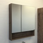 Зеркало шкаф Comforty Никосия 70 для ванной комнаты, цвет дуб тёмный - фото 296409665